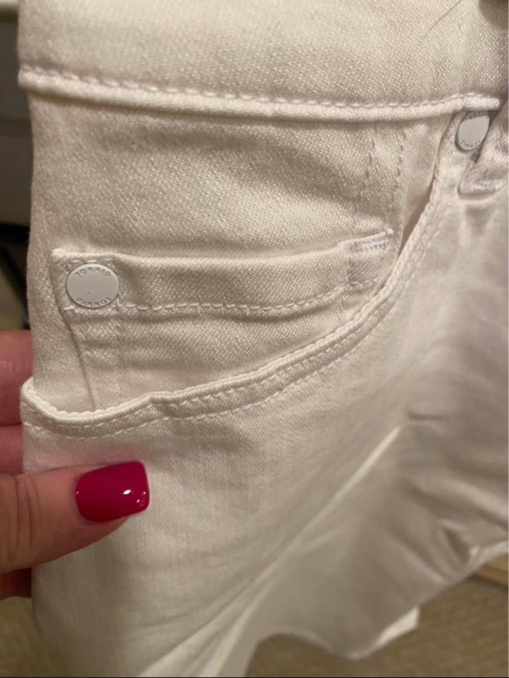 torrid Off-White/Cream Denim Mini Skirt - Picture 2 of 3